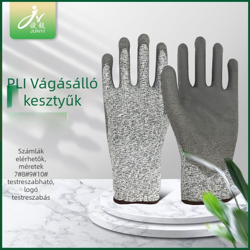 PU tenyérrel borított védőkesztyű, vágásálló, csúszásmentes és kopásálló, munkavédelmi célokra