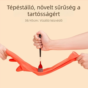 Háztartási tisztító kesztyűk természetes latexből, vízálló, vágásálló, tövisellenálló, fényes bélés
