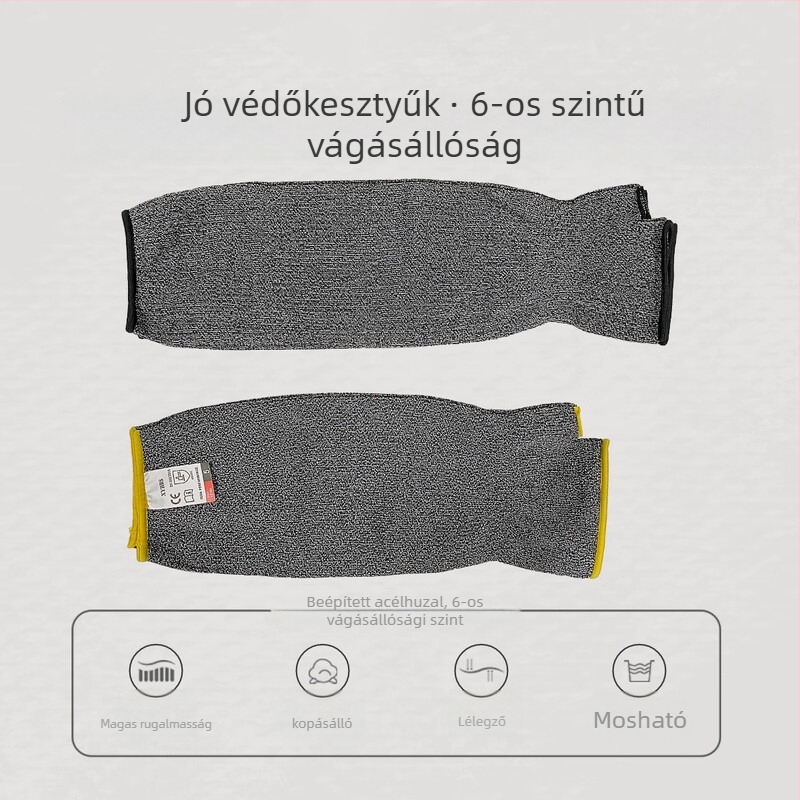 HPPE anyagú, 5. szintű vágásvédő karvédő hosszított acéldrótos megerősítéssel ipari felhasználásra