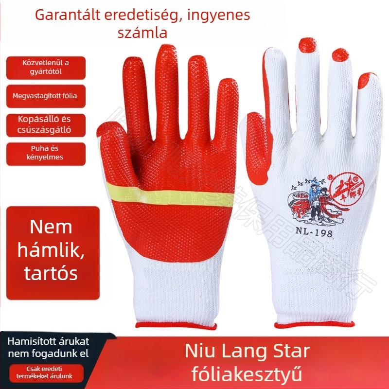 Altair megvastagított gumikesztyűk építkezésre, vágásálló, kopásálló, csúszásmentes