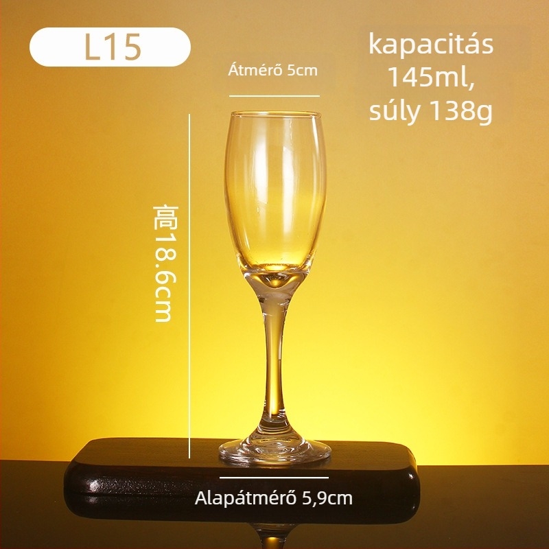 Kristály pezsgőpohár készlet – modern egyszerű stílus, 101–200 ml űrtartalom, logónyomtatás elérhető