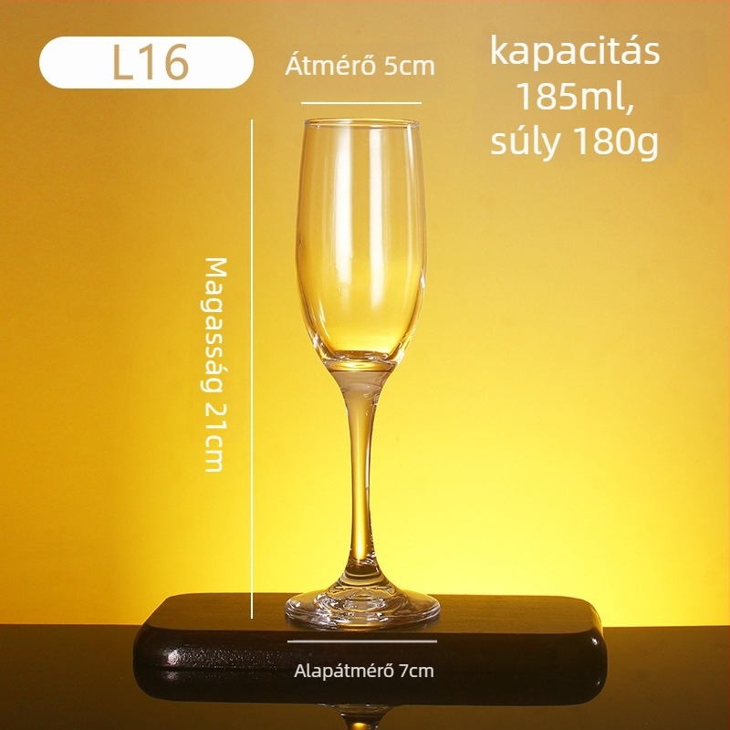 Kristály pezsgőpohár készlet – modern egyszerű stílus, 101–200 ml űrtartalom, logónyomtatás elérhető