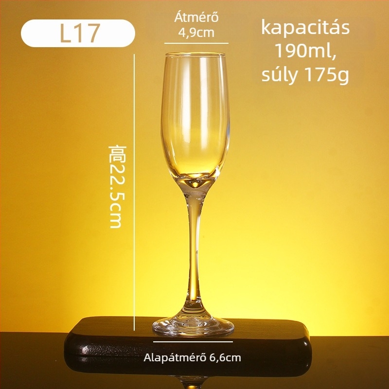 Kristály pezsgőpohár készlet – modern egyszerű stílus, 101–200 ml űrtartalom, logónyomtatás elérhető