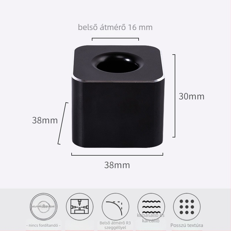 Alumíniumötvözet tolltartó, magas minőségű, minimalist kivitel, asztali kiegészítő