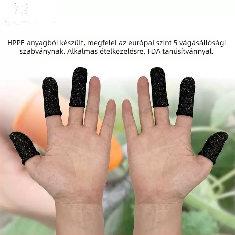 5 Szintű vágásvédő ujjjvédő faragáshoz – HPPE anyag, nylon bélés, újrahasználható, modell A001