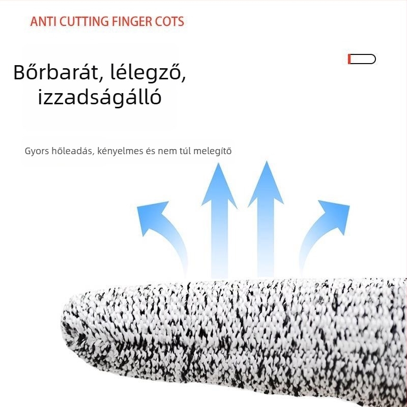 5 Szintű vágásvédő ujjjvédő faragáshoz – HPPE anyag, nylon bélés, újrahasználható, modell A001