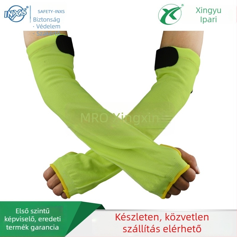 Vágásbiztos karvédők, szint 5, karcolás- és kopásálló, hosszított és légáteresztő, üveggyártáshoz