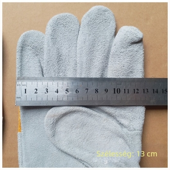 Félbőr munkakesztyűk – csúszásmentes, kopásálló, lélegző, hőálló, gépipari alkalmazásokhoz