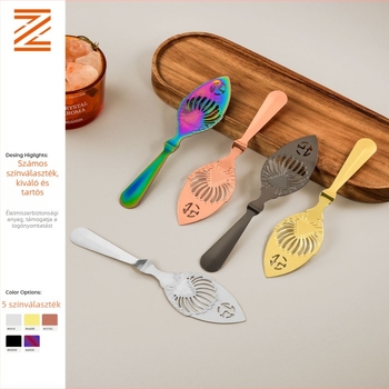 Absintkanál – rozsdamentes acél, modern minimalizmus, 20 g, 2021 nyári bevezetés, egyedi csomagolás