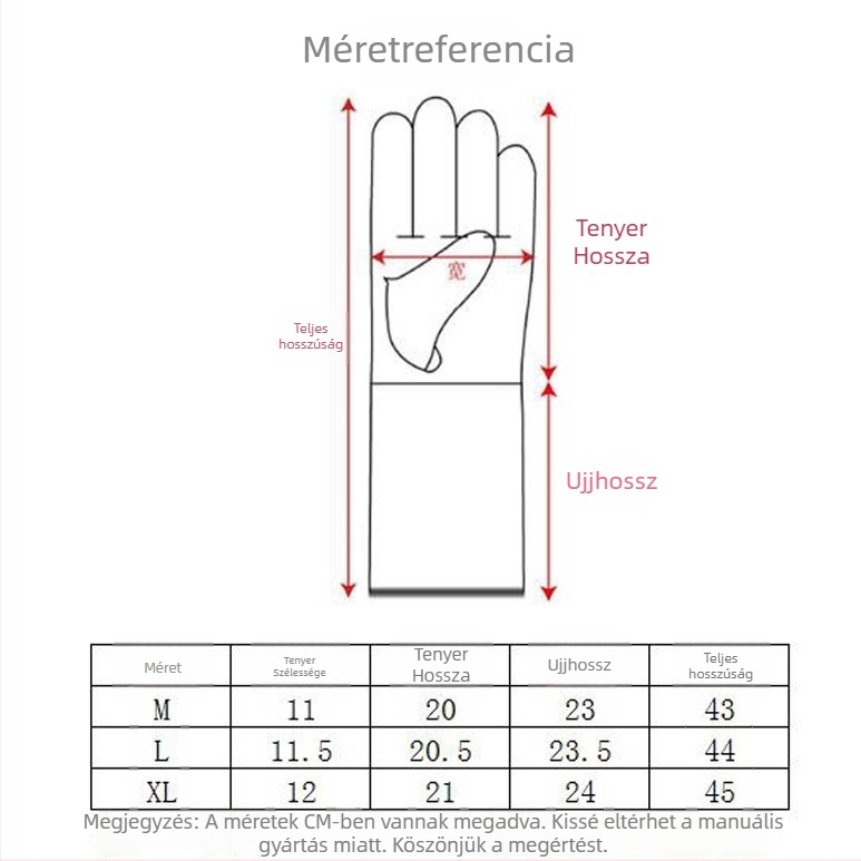 Hosszú kerti kesztyű érintőképernyővel – vágásvédett, kopásálló, metszeni és munkavédelemhez