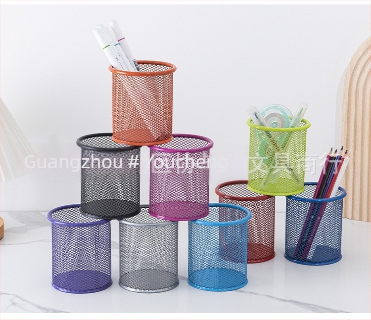 Három rekeszes fém tolltartó asztalra — négyzet alakú, márka Sincerity, modell X8003