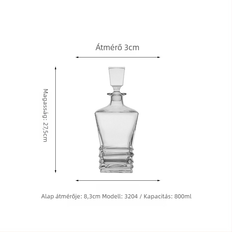 Üvegborosüveg készlet öt darabos, dugóval, 701–800 ml űrtartalom, testreszabható logó nyomtatás