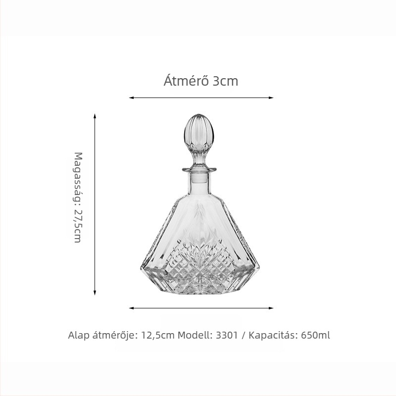Üvegborosüveg készlet öt darabos, dugóval, 701–800 ml űrtartalom, testreszabható logó nyomtatás