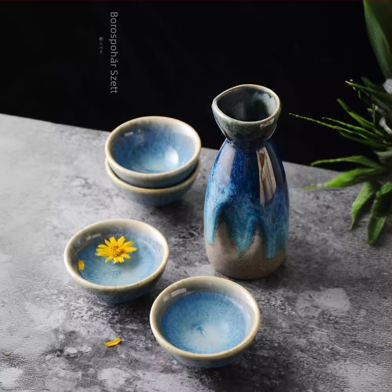 Ocan porcelán bor eszközök készlet, retro luxus stílus, 2 darabos készlet, logóval