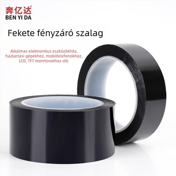 Poliészter EMI védőszalag, erős tapadás, átláthatatlan, vízálló és hőálló, egyoldalas ragasztó, router kijelző fényének blokkolására