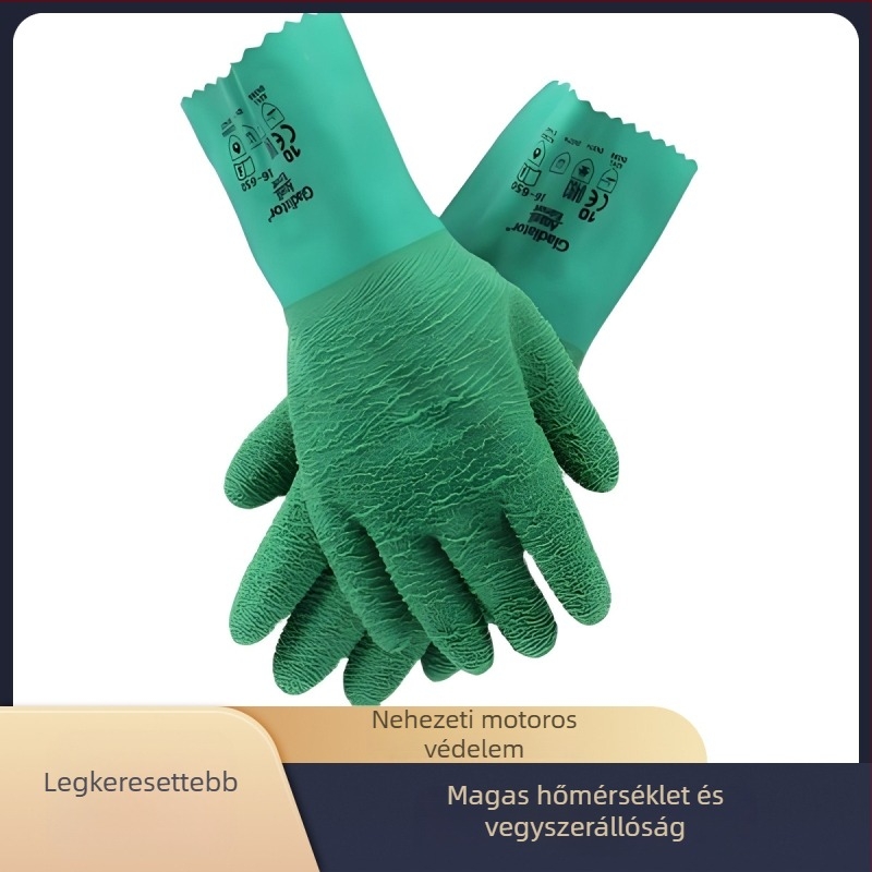 Ansell magas hőmérséklet-álló kesztyűk – kloroprén gumi; üvegfeldolgozás, gépipar, hőszigetelés