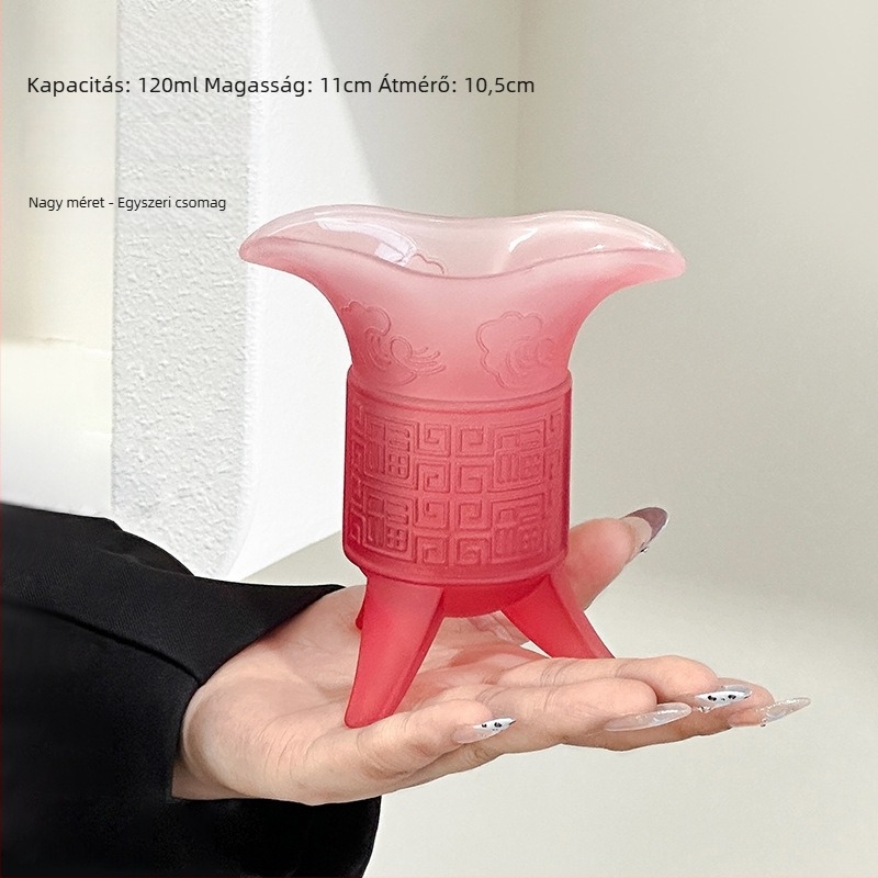 Üvegpohár borhoz, könnyű luxus retro stílus, otthoni készlet, logónyomás elérhető, prémium minőség