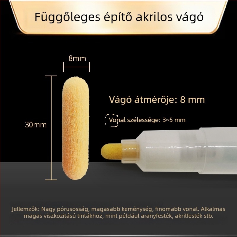 Fehér tábla marker körkörös és fejsze alakú végével, akril test, újratölthető és cserélhető heg, márka LONBEST/Lambeth