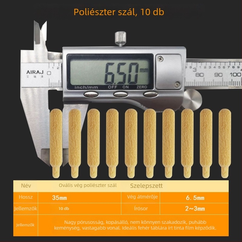 Fehér tábla marker körkörös és fejsze alakú végével, akril test, újratölthető és cserélhető heg, márka LONBEST/Lambeth