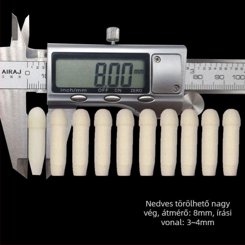 Fehér tábla marker körkörös és fejsze alakú végével, akril test, újratölthető és cserélhető heg, márka LONBEST/Lambeth