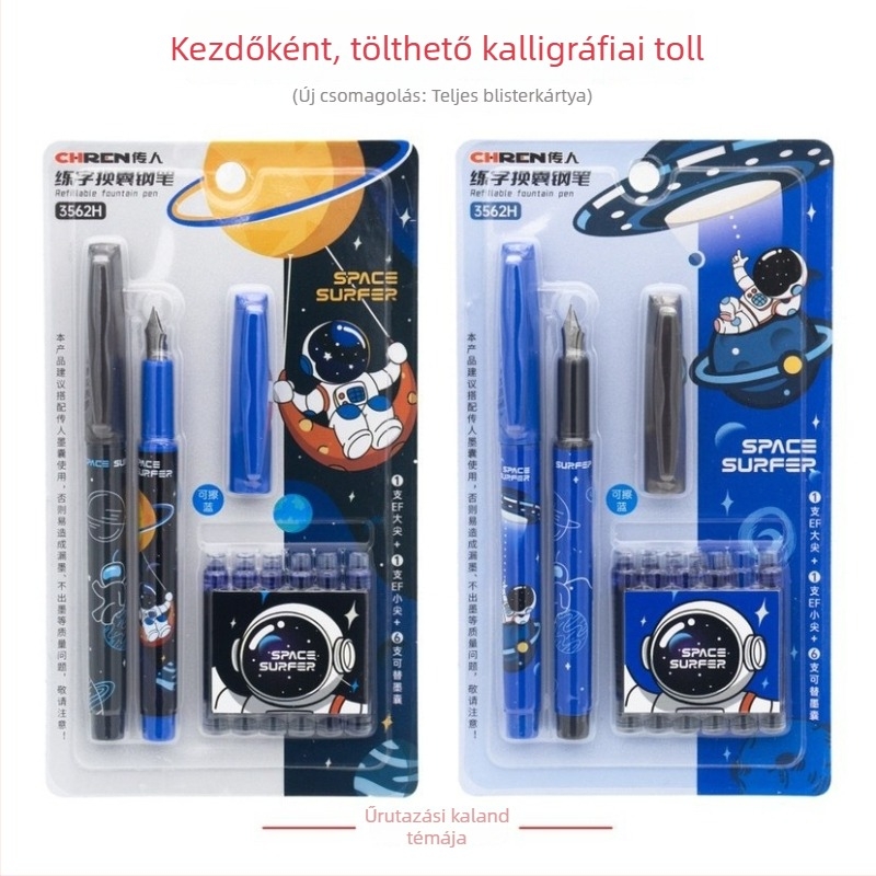 Succession Descendants 3562H Űr témájú tollkészlet diákoknak cserélhető tintaszsákkal