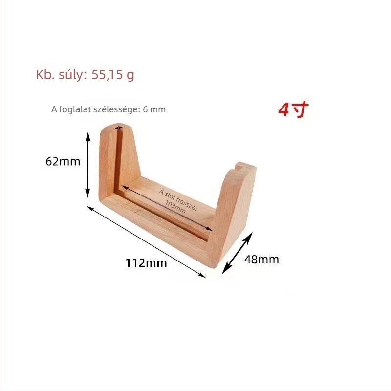U alakú tömörfa asztali kijelzőtartó naptár és fénykép kerethez – diófa és bükkfa, minimalist stílus
