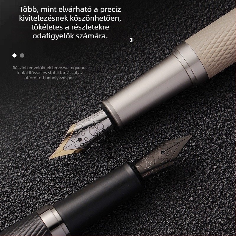 Fém toll íróeszköz iskolásoknak, kiváló minőségű, uniszex, görbült hegű toll, retro stílus