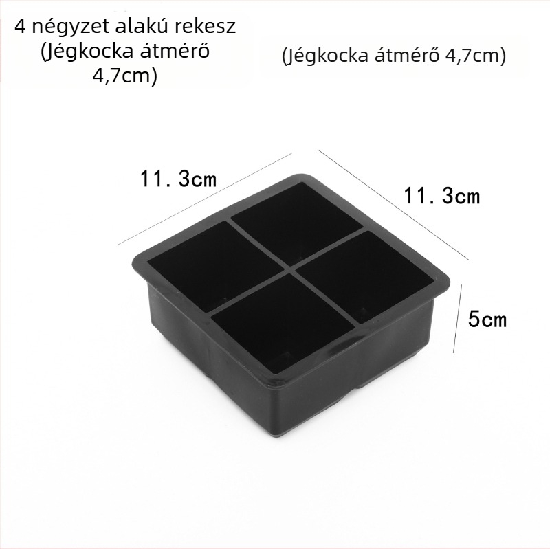 Whiskeyhez és koktélokhoz készült 15 üreges jégkocka forma — négyzet alakú jégkockák, műanyag, modern minimalist stílus, 0,1 kg