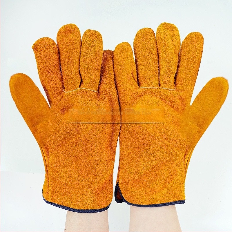 Teljes marhabőr hegesztőkesztyű, kétoldalú velúrral, hossza 25,5 cm, használat: hegesztés és kezelés, Sundy