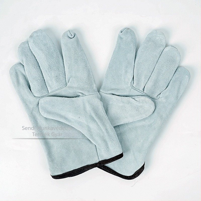 Teljes marhabőr hegesztőkesztyű, kétoldalú velúrral, hossza 25,5 cm, használat: hegesztés és kezelés, Sundy