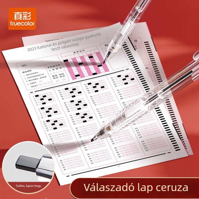 True Color 2B mechanikus ceruza válaszlapokhoz – vizsga készlet