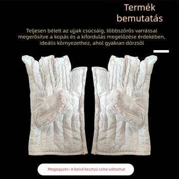 Pamut ötujjas munkavédelmi kesztyűk, vastagított hőszigeteléssel, ellenállóak a magas hőmérsékletnek