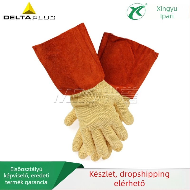 Delta TAEKI sorozat, 250°C-ig terjedő magas hőmérsékletű kesztyűk aramid rostból, vágásálló 5. fokozatú, KCA15T