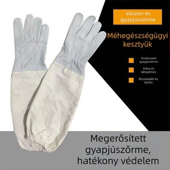 Méhészkesztyű bőrből – méhcsípés elleni védelem, lélegző, kopásálló, rendkívül tartós