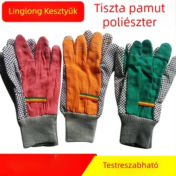 Kerti kesztyűk Linglong LL-0145, PVC, újrafelhasználható, vágásálló