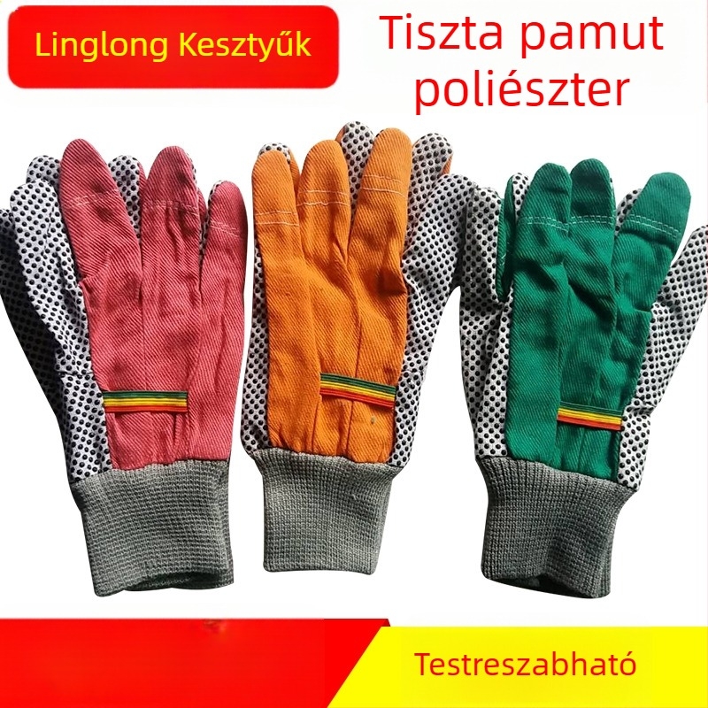 Kerti kesztyűk Linglong LL-0145, PVC, újrafelhasználható, vágásálló