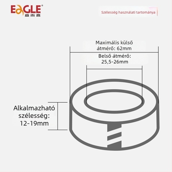 Intelligens kézi ragasztószalag adagoló, műanyag ház, modell Yier Gao belt conveyor, szalag szélesség 12–19 mm, nettó tömeg 182 g