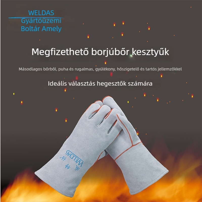 Weldas hegesztőkesztyűk – tehénbőr, hegesztéshez