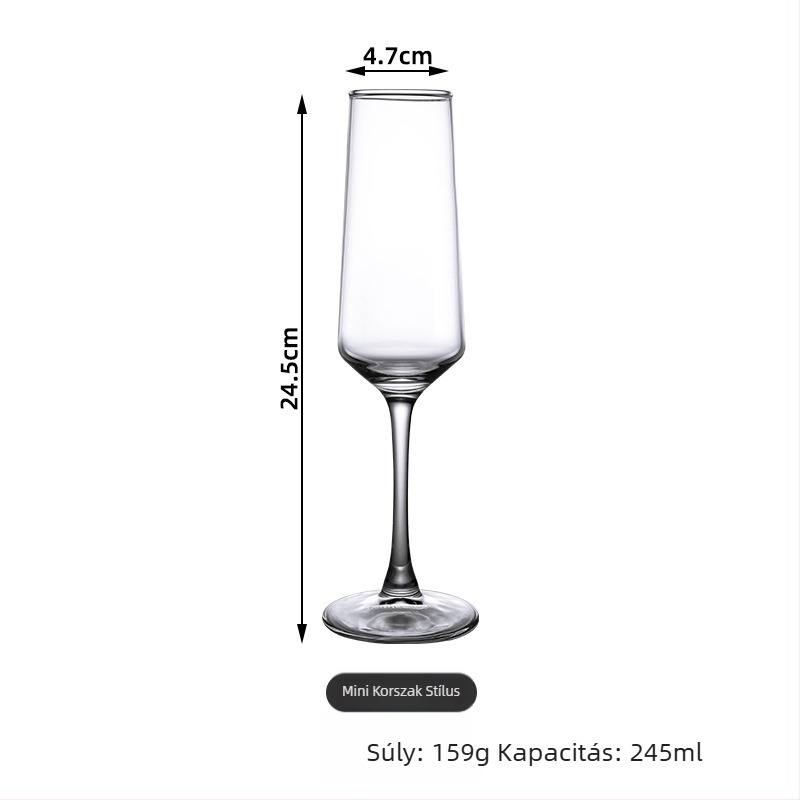 Pezsgőspohár, 101-200 ml, üveg, nordic stílus, logó nyomtatás lehetséges