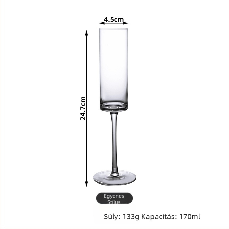 Pezsgőspohár, 101-200 ml, üveg, nordic stílus, logó nyomtatás lehetséges