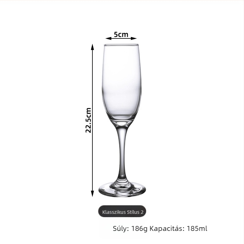 Pezsgőspohár, 101-200 ml, üveg, nordic stílus, logó nyomtatás lehetséges