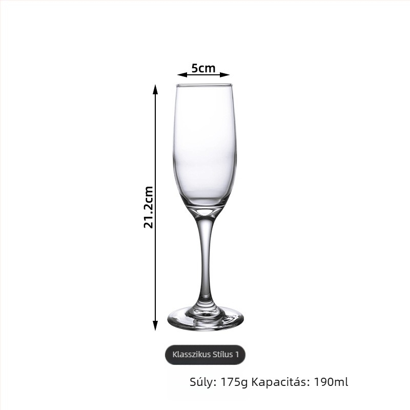 Pezsgőspohár, 101-200 ml, üveg, nordic stílus, logó nyomtatás lehetséges