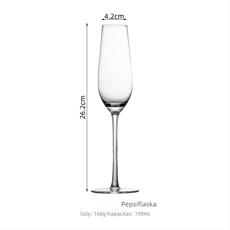 Pezsgőspohár, 101-200 ml, üveg, nordic stílus, logó nyomtatás lehetséges