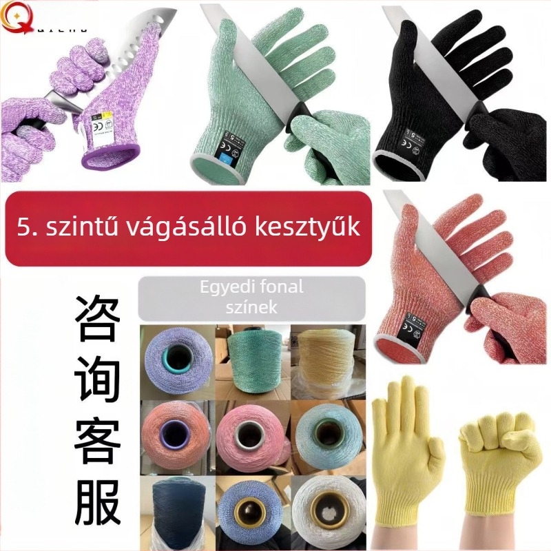 HPPE vágásbiztos kesztyűk | konyhai és minden alkalmazáshoz | Anyag: HPPE | Típus: újrahasználható | Termékkód: QC003