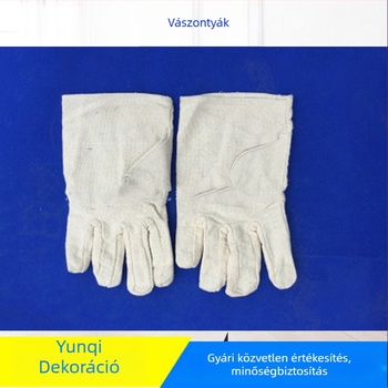 Hegesztő védőkesztyűk - dupla réteg vászon és bélelés, 240 mm hosszú, 110 g tömeg