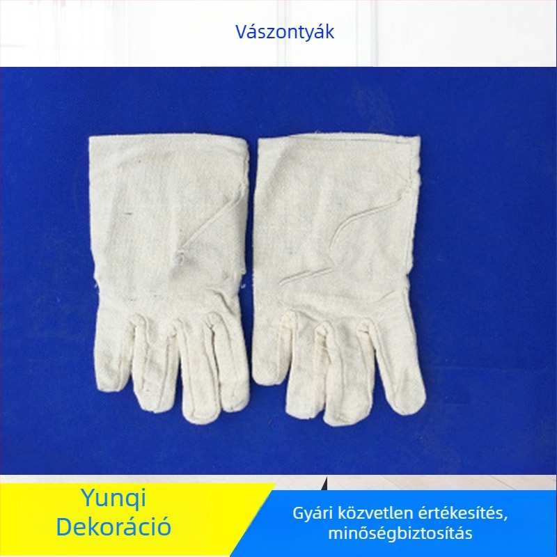 Hegesztő védőkesztyűk - dupla réteg vászon és bélelés, 240 mm hosszú, 110 g tömeg