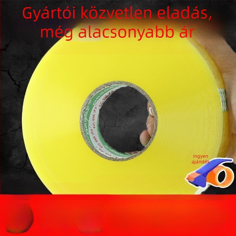 Átlátszó BOPP csomagoló szalag, vastagított zárószalag, nagy tekercs