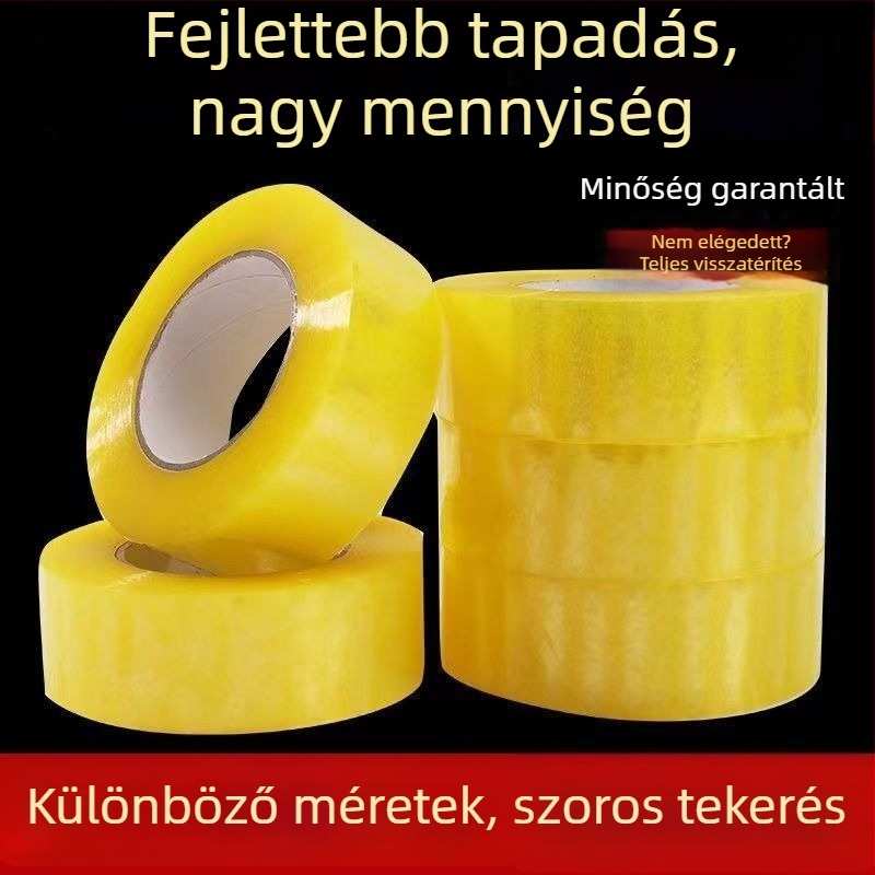 Átlátszó BOPP csomagoló szalag, vastagított zárószalag, nagy tekercs