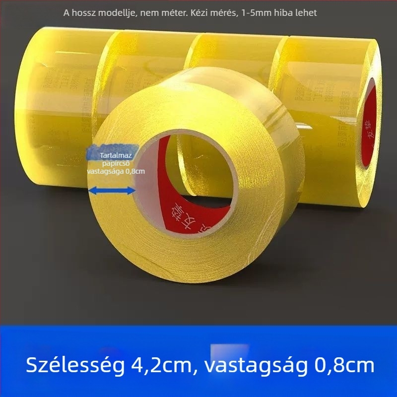 Átlátszó BOPP csomagoló szalag, vastagított zárószalag, nagy tekercs