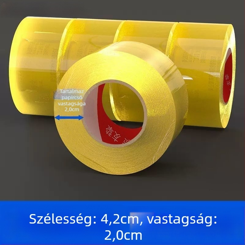 Átlátszó BOPP csomagoló szalag, vastagított zárószalag, nagy tekercs